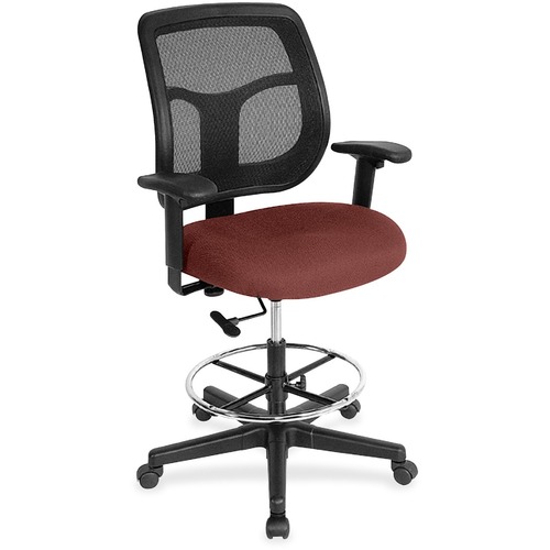 Stool, Drafting, Fabric, Mesh Back, 25"x24"x56", Cordovan