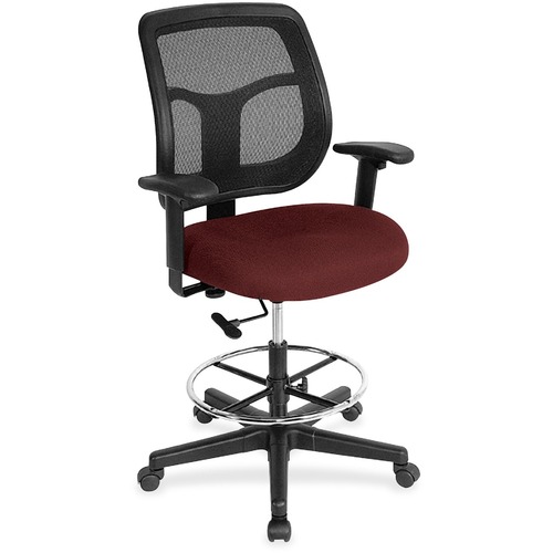 Stool, Drafting, Fabric, Mesh Back, 25"x24"x56", Port