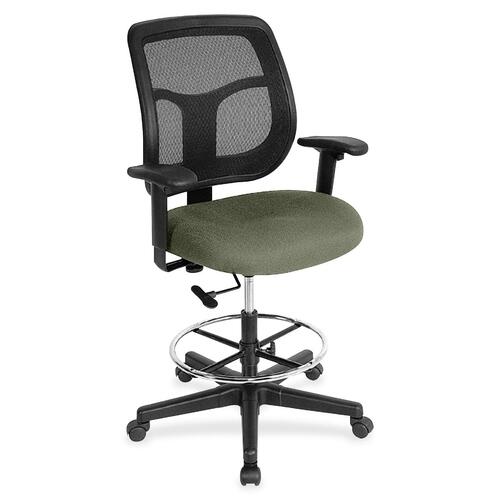 Stool, Drafting, Fabric, Mesh Back, 25"x24"x56", Sage