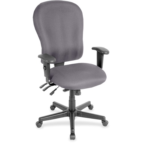Chair, Highback, Armrests, Canyon Vinyl, 29" x 26" 47", Carbon