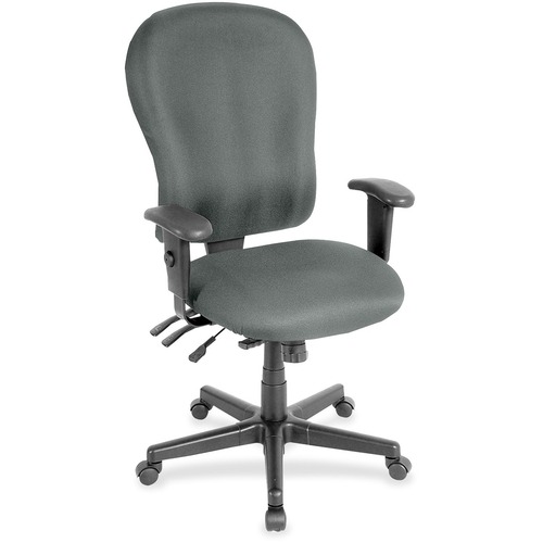 Chair, Highback, Armrests, Fabric, 29"x26"47", Fog Gray