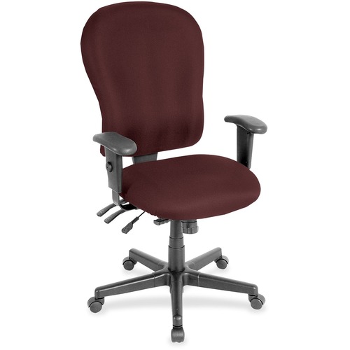 Chair, Highback, Armrests, Fabric, 29"x26"47", Burgundy