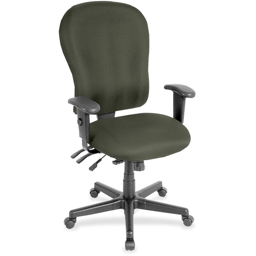 Chair, Highback, Armrests, Fabric, 29" x 26" 47", Olive Green