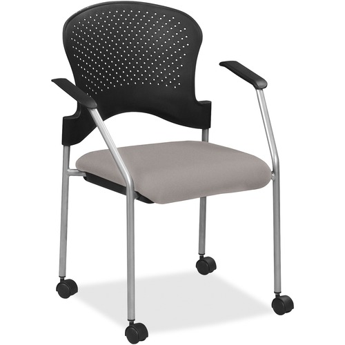 Chair, With Casters, Castillo Vinyl Seat, 25" x 21" x 33-3/4", Metal