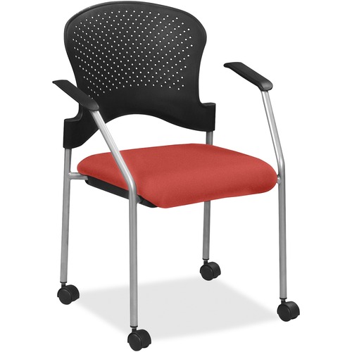Chair, With Casters, Canyon Vinyl Seat, 25" x 21" x 33-3/4", Red Rock