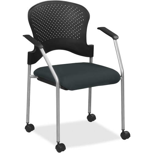 Chair, w/Casters, Dillon Vinyl Seat, 25" x 21" x 33-3/4", Black