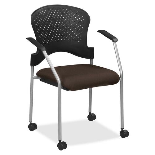 Chair, w/Casters, Fabric Seat, 25" x 21" x 33-3/4", Fudge