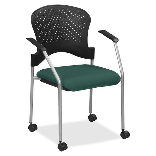 Chair, With Casters, Fabric Seat, 25" x 21" x 33-3/4", Chive