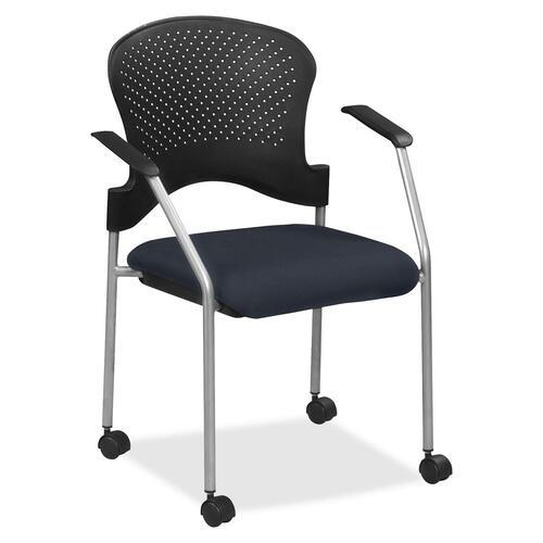 Chair, with Casters, Fabric Seat, 25" x 21" x 33-3/4", Beige