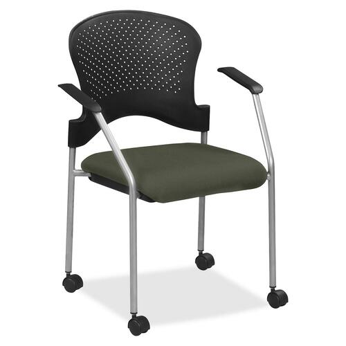 Chair, w/Casters, Fabric Seat, 25" x 21" x 33-3/4", Olive Green