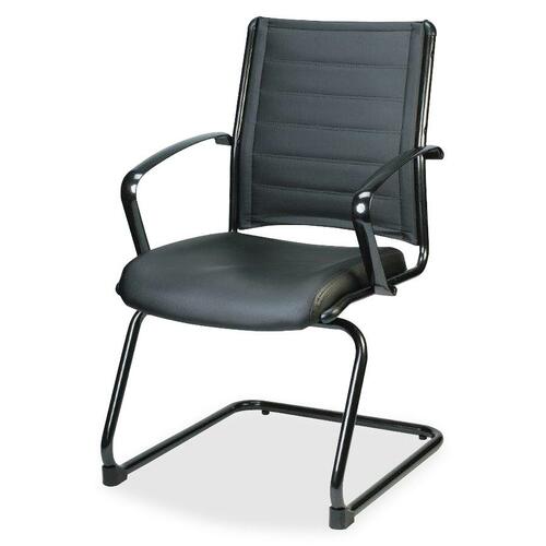 Chair, Guest, 22" x 25-1/2" x 35-4/10", TM Base/Black Leather