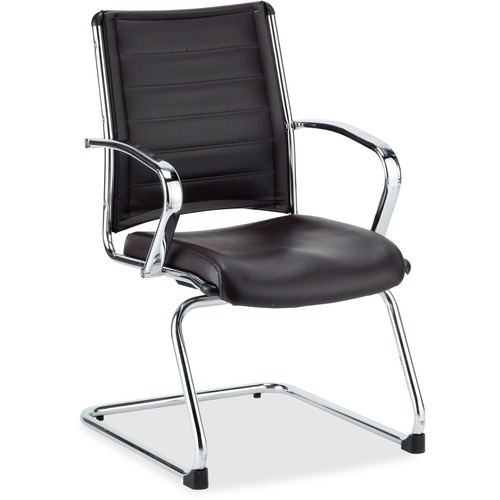 Chair, Guest, 22" x 25-1/2" x 35-4/10", AM Base/Black Leather