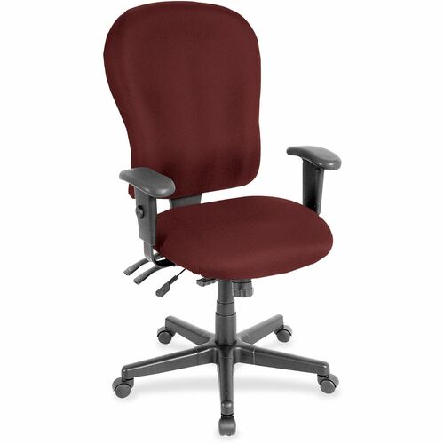 Chair, Highback, Armrests, Foam, 29" x 26" 47", Burgundy