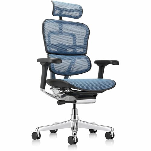 Chair, Mesh, Multi, With High-Back, Blue