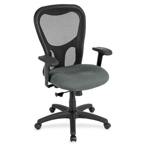 Chair, High Back, Synchro, Fabric Seat, 26"x24"x44-1/2", Fog Gray