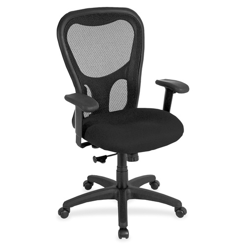 Chair, High Back, Synchro, Fabric Seat, 26" x 24" x 44-1/2", Black