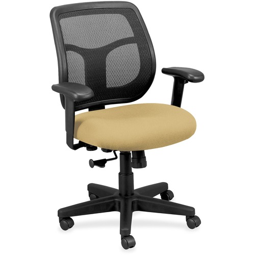 Chair, Mid Back, Fabric Seat, 26" x 19-3/10" x 38-1/2", Buff