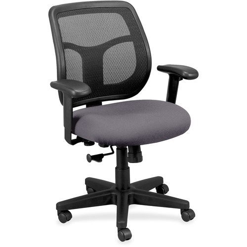 Chair, Mid Back, Canyon Vinyl Seat, 26" x 19-3/10" x 38-1/2", Carbon