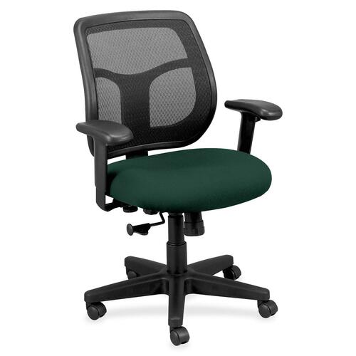 Chair, Mid Back, Fabric Seat, 26" x 19-3/10" x 38-1/2", Forest