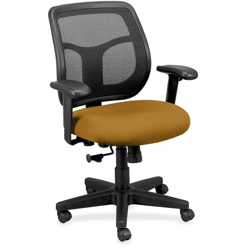 Chair, Mid Back, Fabric Seat, 26" x 19-3/10" x 38-1/2", Butterscotch