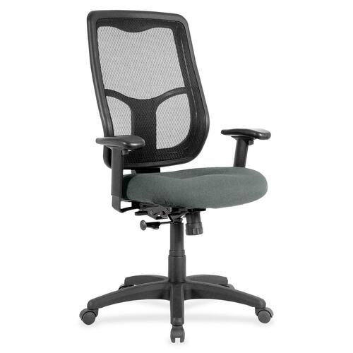 Chair, Ratchet Back, Fabric Seat, 26"x20"x46", Fog Gray