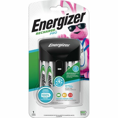 Battery Recharger, For 2 AA 4 AAA Batteries, Black