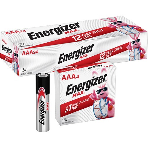 Battery, Black, Max AAA, Energizer, 4/PK 6/BX