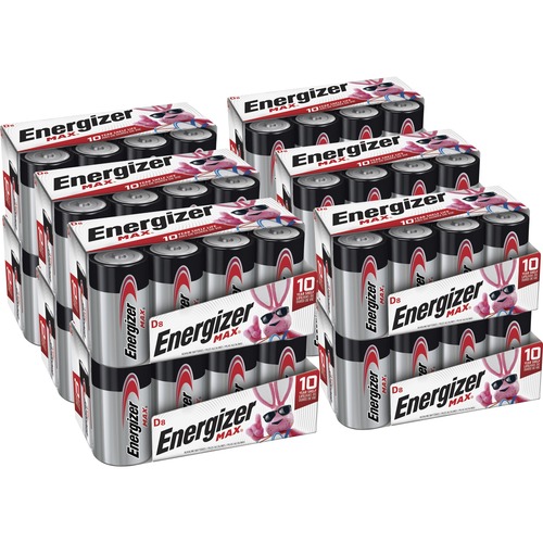 Battery, Alkaline, D, Energizer, 8/PK 12/CT