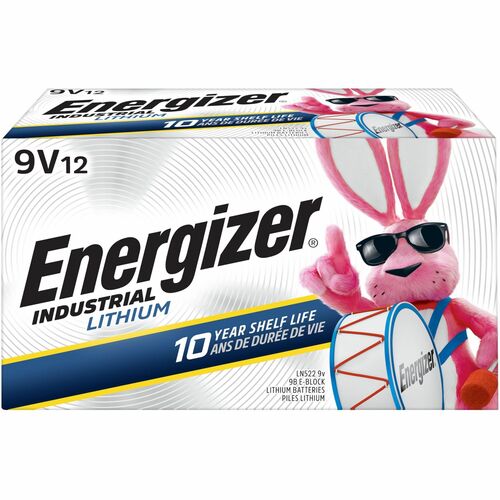 Battery, Lithium, Industrial, 9V 12/PK
