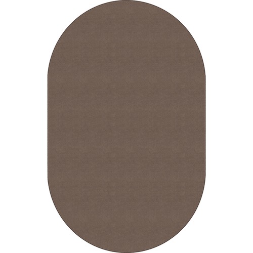 Rug, Oval, Solid Color, 7'6"x12', Almond
