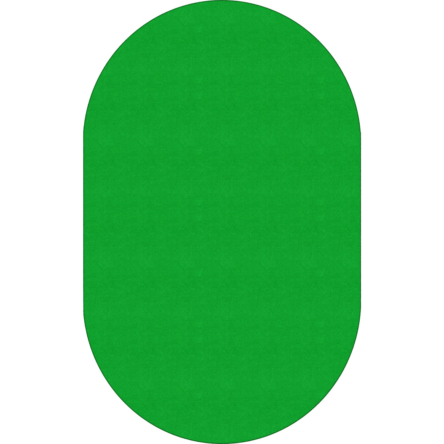Rug, Oval, Solid Color, 7'6" x 12', Lime Green