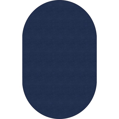 Rug, Oval, Solid Color, 7'6"x12', Navy