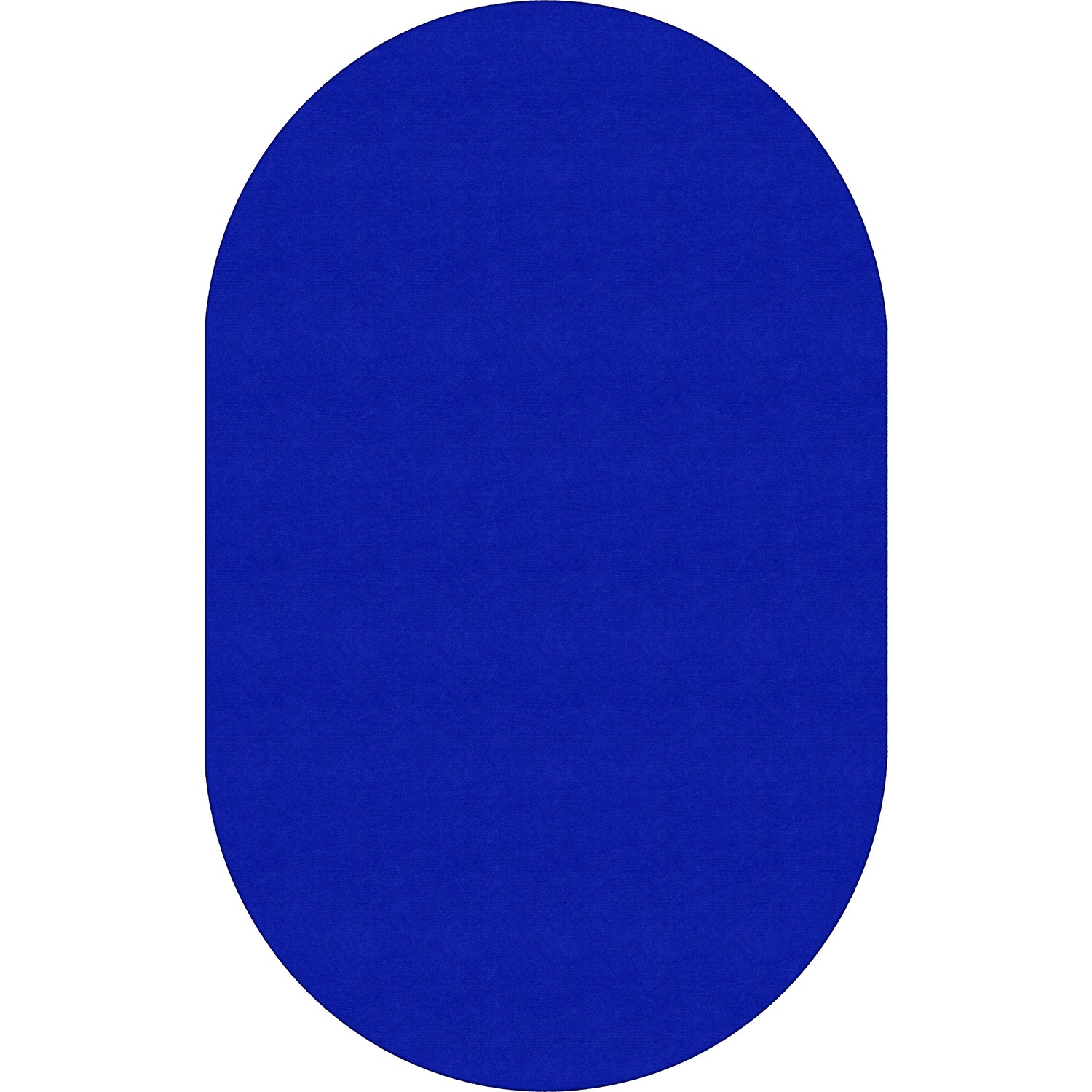Rug, Oval, Solid Color, 7'6"x12', Royal Blue
