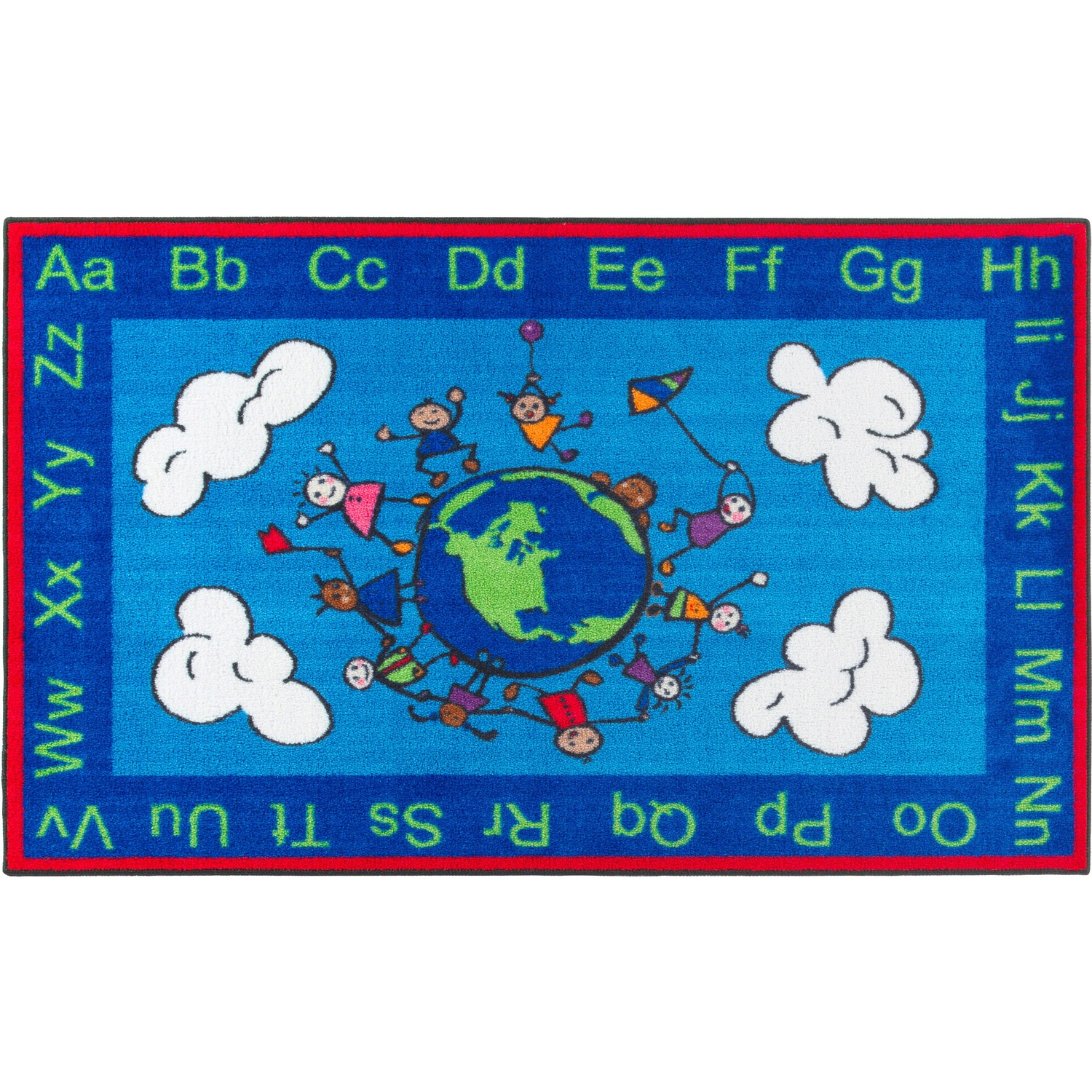 Rug, Happy World, 4' x 6', Rectangular