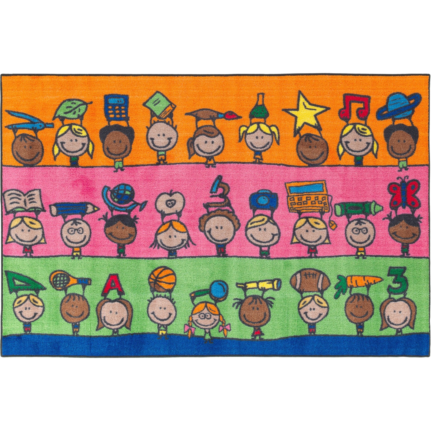 Rug, Fun At School, 3' x 5', Rectangular