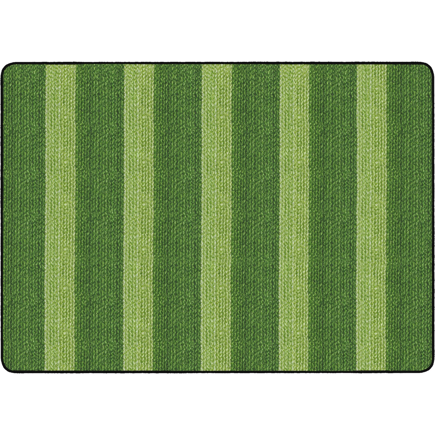 Rug, Stripes, Basketweave, Rectangle, 6'x8'4", Green