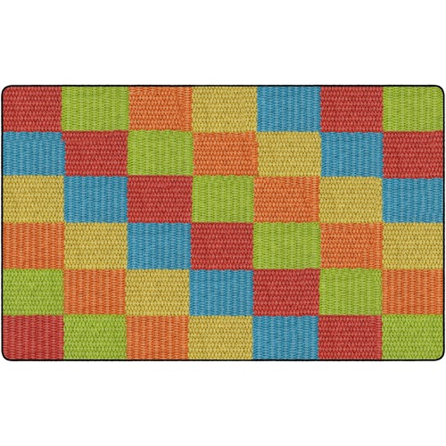 Rug, Blocks, Basketweave, Rectangle, 7'6"x12', Primary