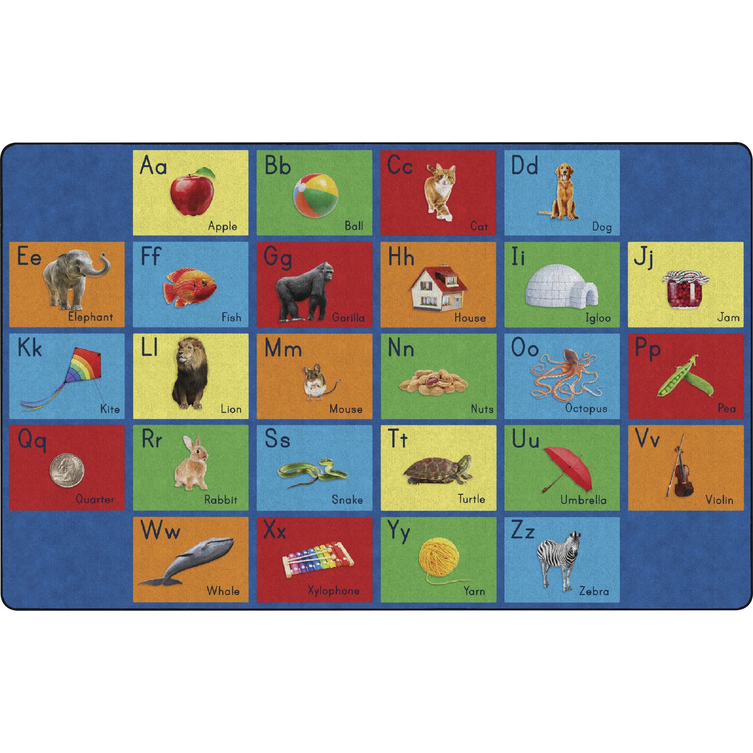 Rug, See My Alphabet, Multicolor