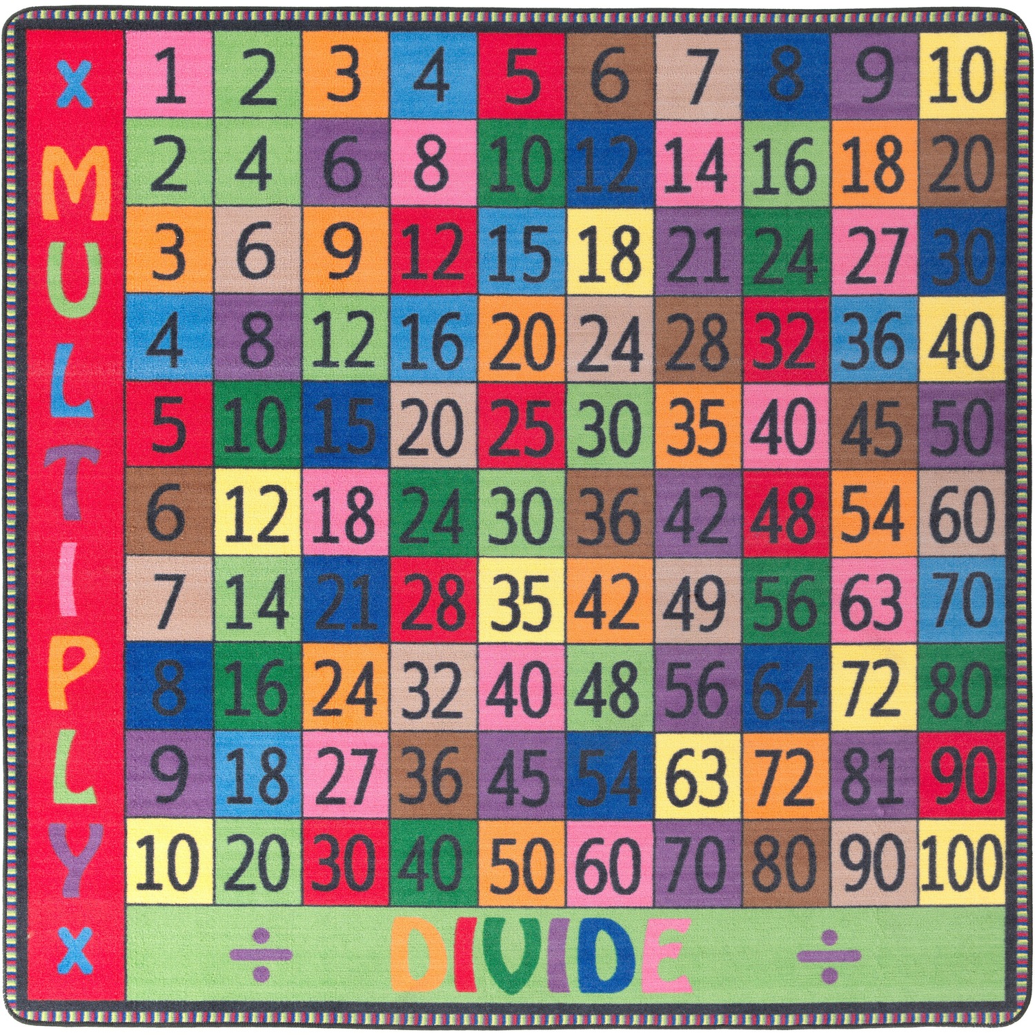 Rug, Multiplication/Divide, 4' x 4'