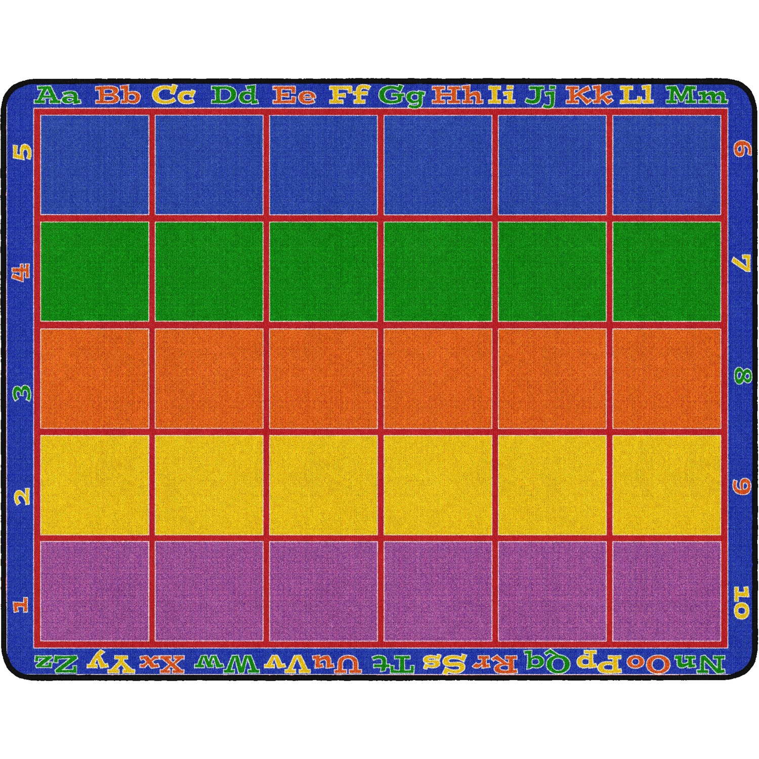 Rug, With Sitting Grid, 30-Child Cap, 10'9"x13'2", Multi