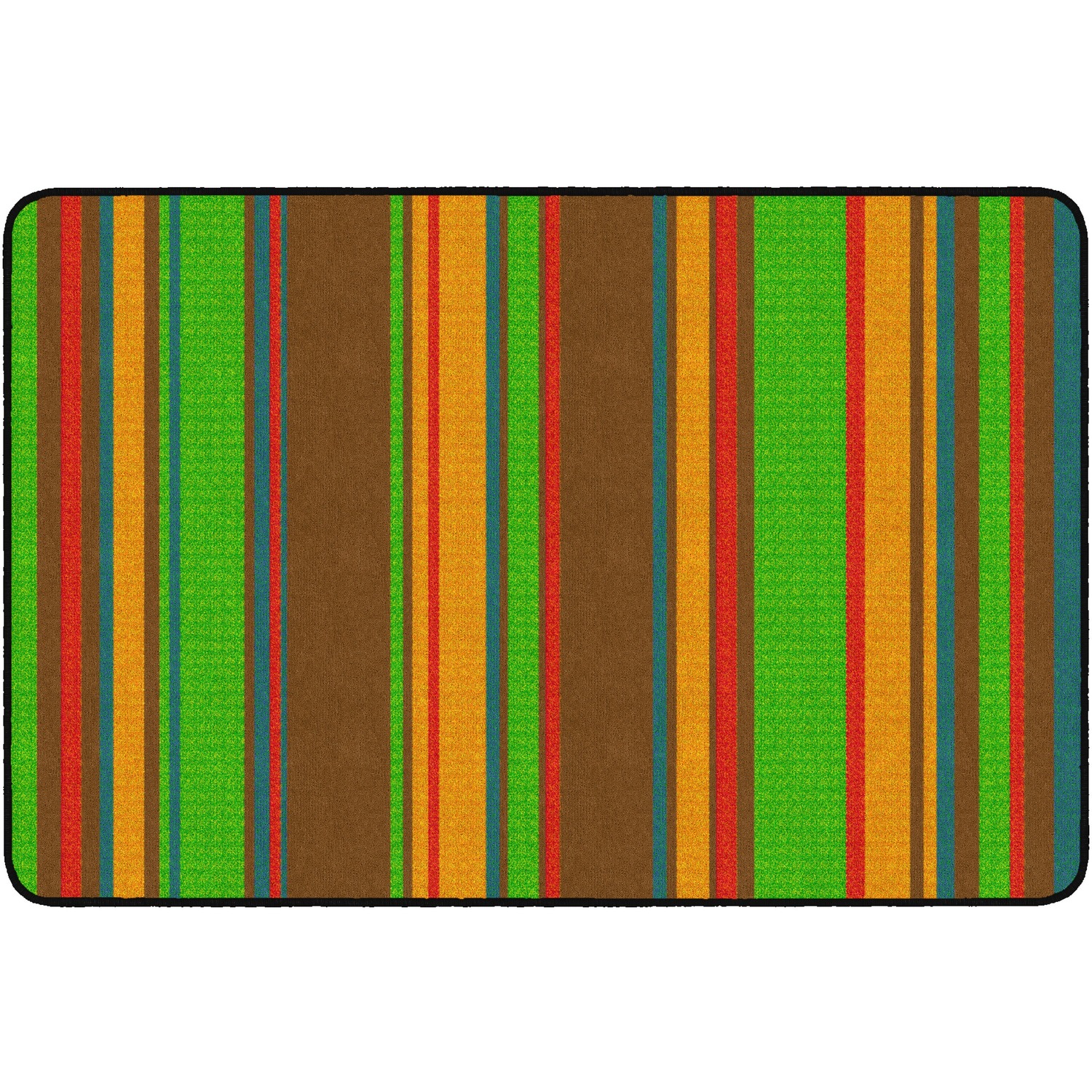 Rug, Stripes, Rectangle, 4' x 6', Earthtone