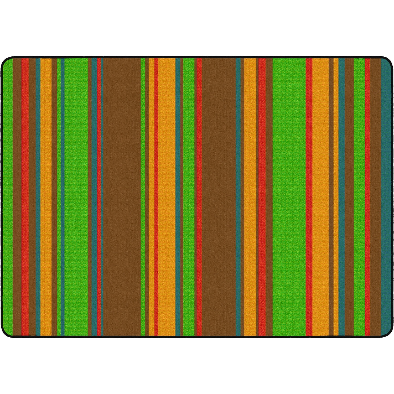 Rug, Stripes, Rectangle, 6'x8'4", Earthtone