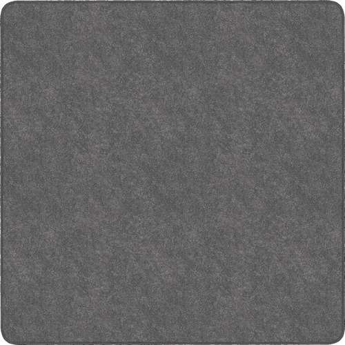 Rug, Square, Solid Color, Stain Resistant, 6'x6', Gray