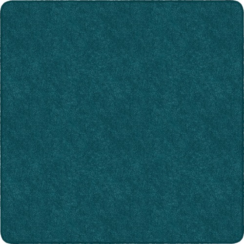Rug, Square, Solid Color, Stain Resistant, 6'x6', Marine Blue