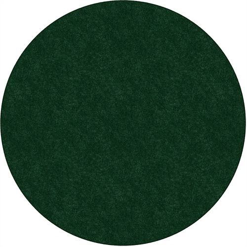 Rug, Solid Color, Stain Resistant, 6' Round, Emerald Green