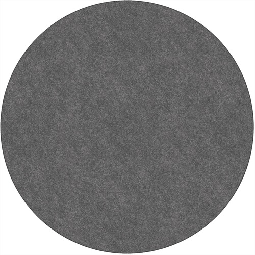 Rug, Solid Color, Stain Resistant, 6' Round, Gray
