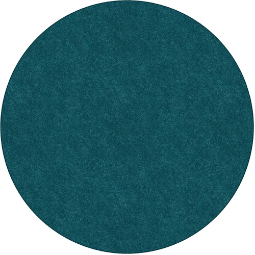 Rug, Solid Color, Stain Resistant, 6' Round, Marine Blue