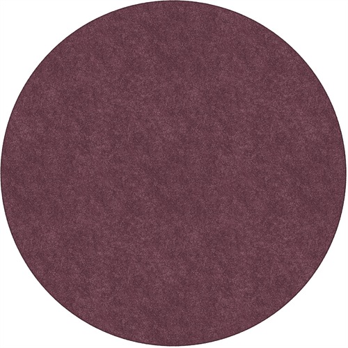 Rug, Solid Color, Stain Resistant, 6' Round, Plum