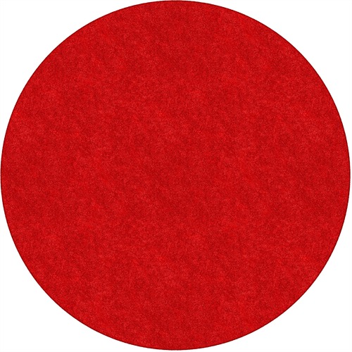Rug, Solid Color, Stain Resistant, 6' Round, Rowdy Red