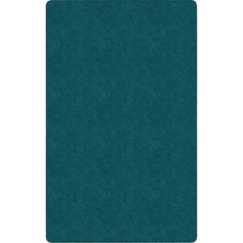 Rug, Rectangle, Solid Color, Stain Resistant, 6'x9', Marine Blue